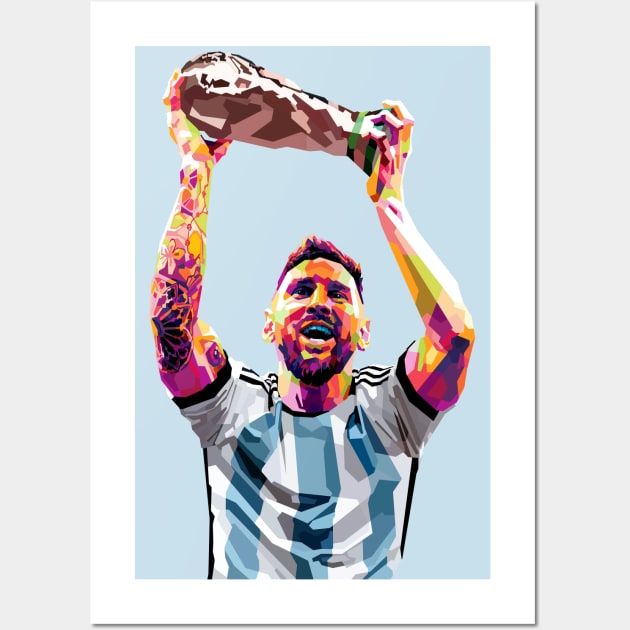 Lionel Messi World Cup Argentina WPAP Wall Art by awangwidyatama